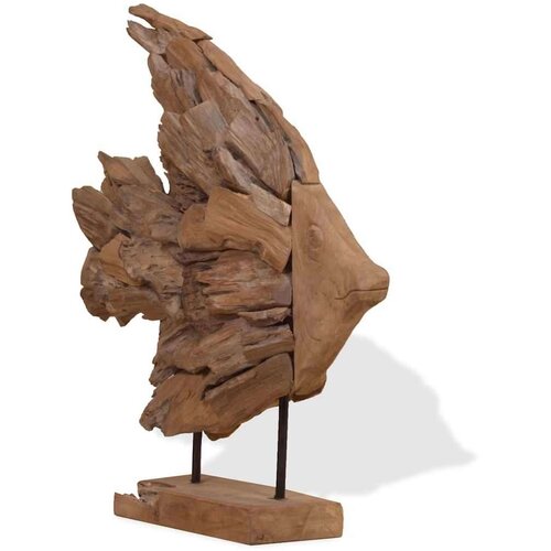 Riba Skulptura od tikovine 40x12x57 cm Slike