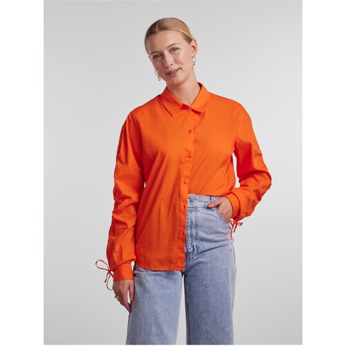 Pieces Orange Ladies Shirt Brenna - Women Slike