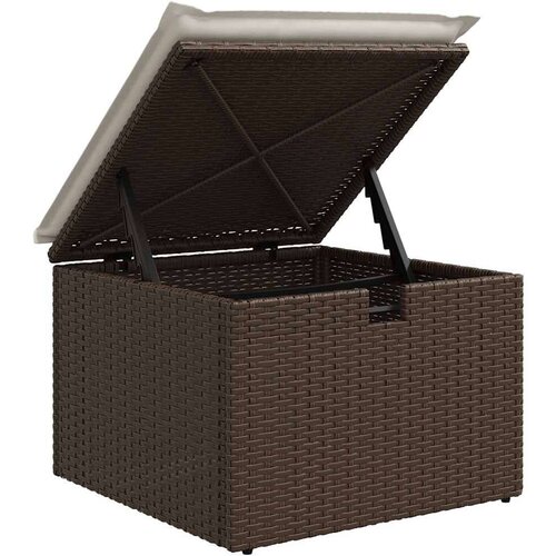 vidaXL 6-dijelni set vrtnih sofa od poliratana s jastucima smeđi Cijene