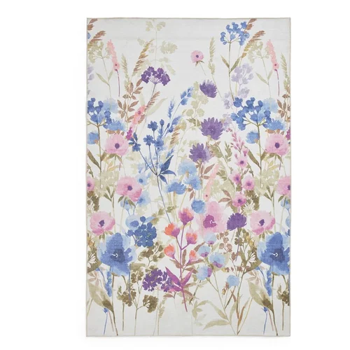 Catherine Lansfield Vijolična pralna preproga 122x170 cm Country Floral –