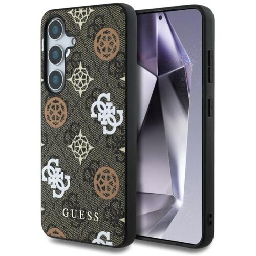 Guess Silikonski ovitek GUHMS25LP4PWPW za Samsung Galaxy S25 Ultra 5G, MagSafe, rjav Slike