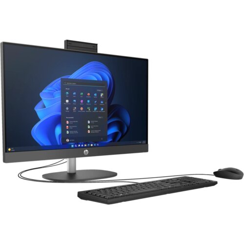 HP proone 240 G10 all-in-one, intel core i7-1355U, 16GB DDR4-3200 ram, 512GB pcie nvme M.2 ssd, 23.8'' uwva ag fhd 1920x1080, intel iris x graphics, 125 black kbd+mouse, intel iris x graphics, freedos, yu, 1yw, iron gray Slike
