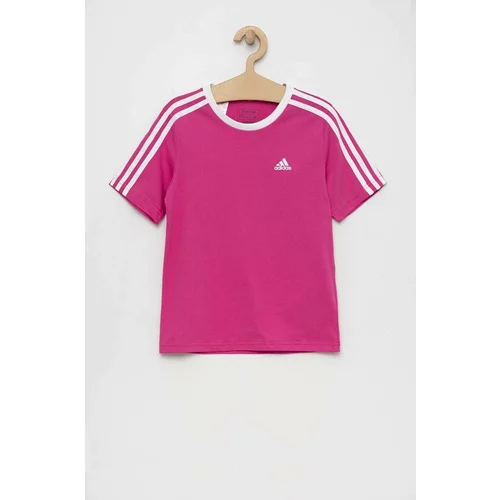 Adidas Otroška bombažna kratka majica G 3S BF roza barva