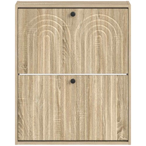  Ormar za cipele na zidu ALKMAAR 71 x 17 x 86 cm Hrast sonoma Slike
