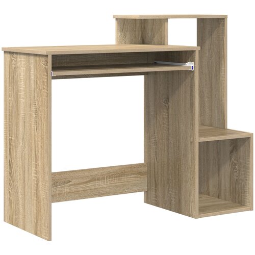 VidaXL Sonoma hrastov stol za računalo Sonoma hrast MDF s hrastovim furnirom Slike