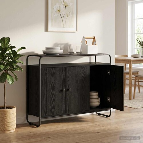  Komoda Crni hrast 102 x 35 x 75 cm Konstruirano drvo Cene