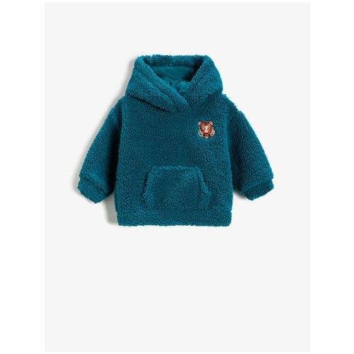Koton Hooded Plush Kangaroo Pocket Sweatshirt Cene