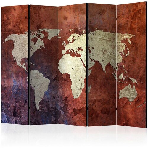 Artgeist Paravan Iron Continents I, 5-Delni, Dvostranski Cene