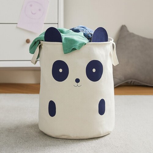 Premier Housewares Bijela tekstilna dječja kutija za pohranu &amp;oslash; 38x48 cm Mimo Panda Face &amp;ndash; Slike