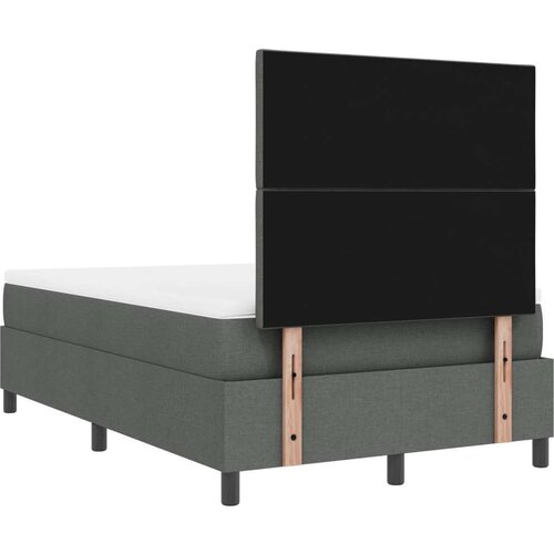 vidaXL krevet s podnicom s dušekom tamno siva 120x200 cm tkanina Cene