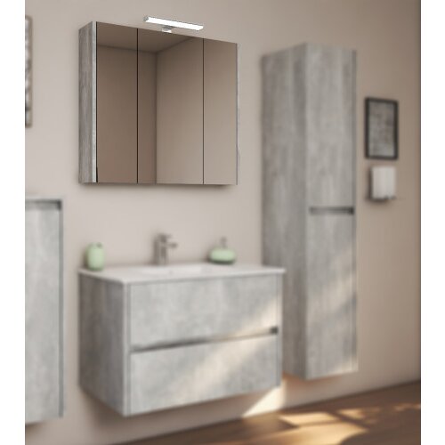 SENEX Kupaonički ormarić gornji dio DRINA BETON 80 KG2163 Slike