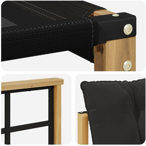  Set vanjskih sofa 8 kom. Bijela i crna Smeđa 306 x 128,5 x 73 cm Slike