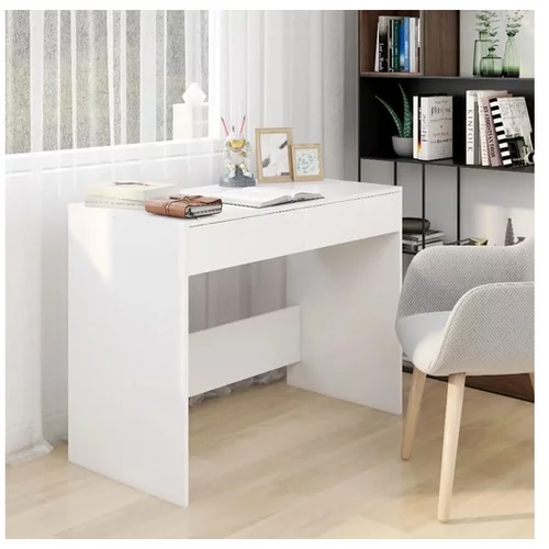  Pisalna miza bela 101x50x76 cm iverna plošča
