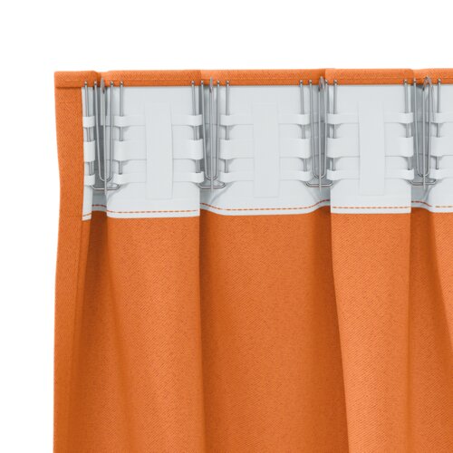 VidaXL Zavjese 2 pcs Svijetla narančasta 140 x 140 cm Poliester Slike