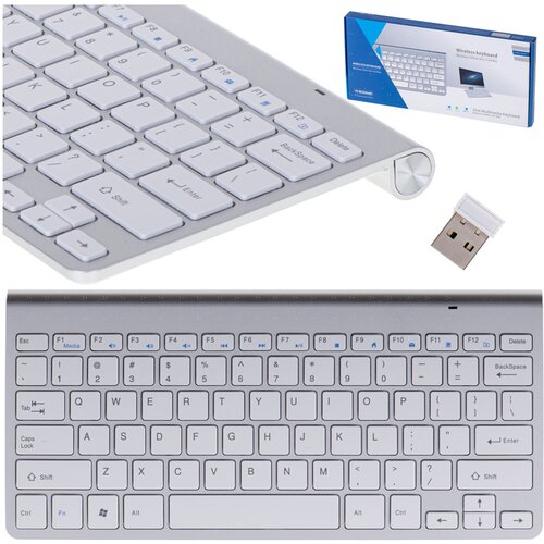  Brezžična tipkovnica za Smart TV &ndash; 2.4 GHz USB (srebrna) Cene