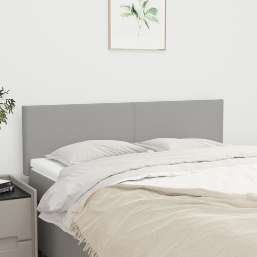  Uzglavlja svjetlosiva 144x5x78/88 cm od tkanine Cijene
