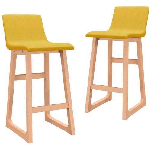 vidaXL Barski stolčki 2 kosa gorčično rumeno blago, (20700342)