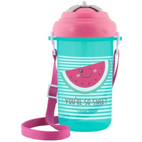 Canpol baby sportska solja sa slamcicom "so cool" - 400ml - pink ( 4/102_pin ) Cene