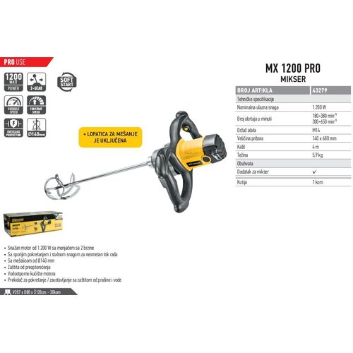 FF_Group FF EA MIKSER ELEKTR MX 1200 PRO Cene
