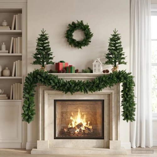  Set mini božićnih drvaca 45 cm PVC i PE Zelena - Zelena 45 cm bez LED svjetala Cene