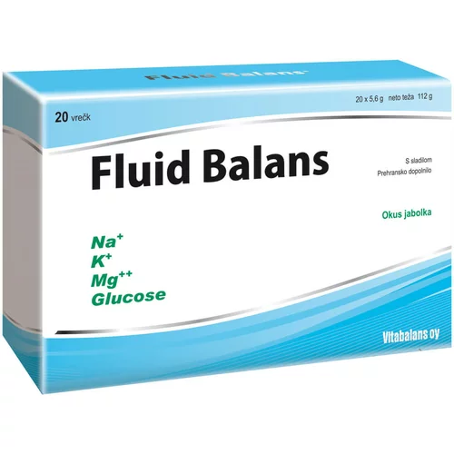  Vitabalans Fluid Balans, prašek za peroralno raztopino z glukozo in elektroliti