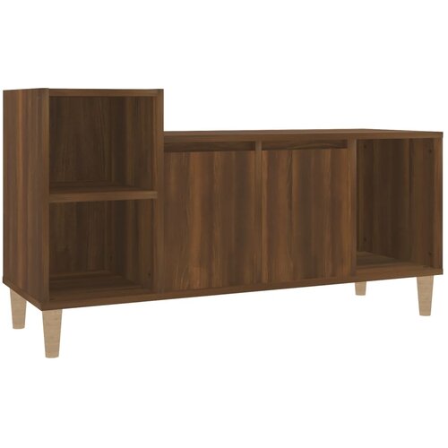 Maison Chic TV omarica - TV stojalo - Televizijska omarica rjav hrast 100x35x55 cm inženirski les, (21700926) Slike