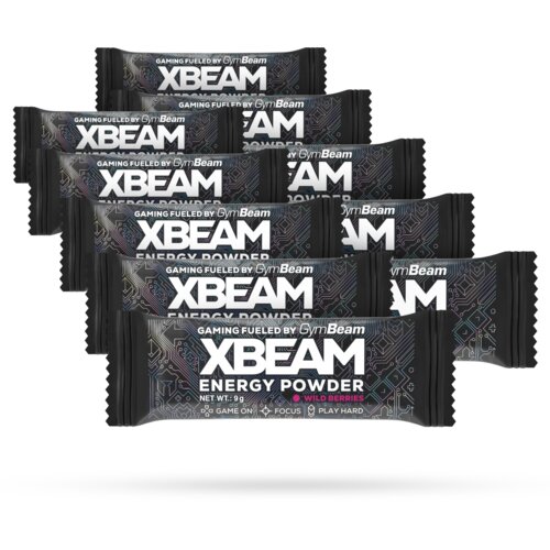 GymBeam XBEAM Energy Powder uzorak – XBEAM 10 x 9 g šumsko voće Slike