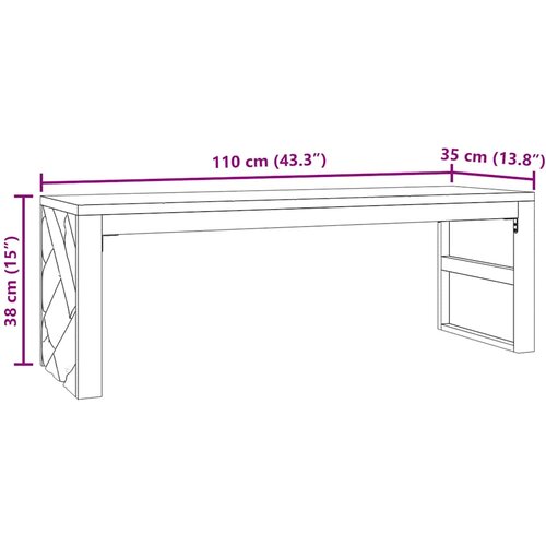  Stolić za kavu 110x35x38 cm od masivne tikovine Slike