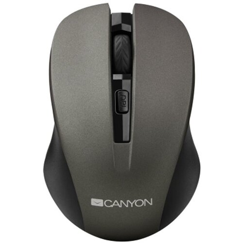 Canyon Mouse CNE-CMSW1(Wireless, Optical 800/1000/1200 dpi, 4 btn, USB, power saving button), Graphite - CNE-CMSW1G Slike