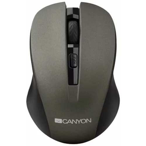 Canyon Mouse CNE-CMSW1(Wireless, Optical 800/1000/1200 dpi, 4 btn, USB, power saving button), Graphite - CNE-CMSW1G