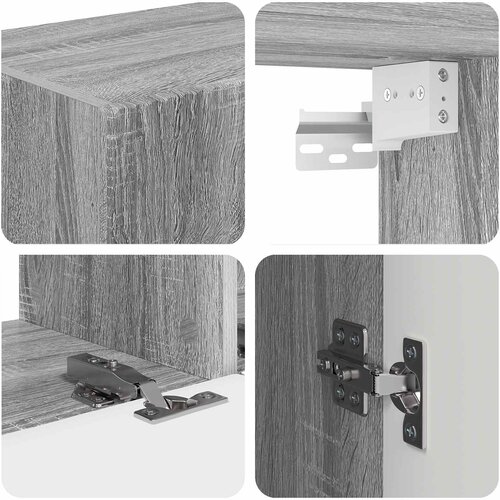  ormar 8 pcs Siva Sonoma Slike