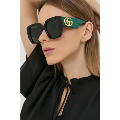 Gucci Sončna očala ženska, zelena barva