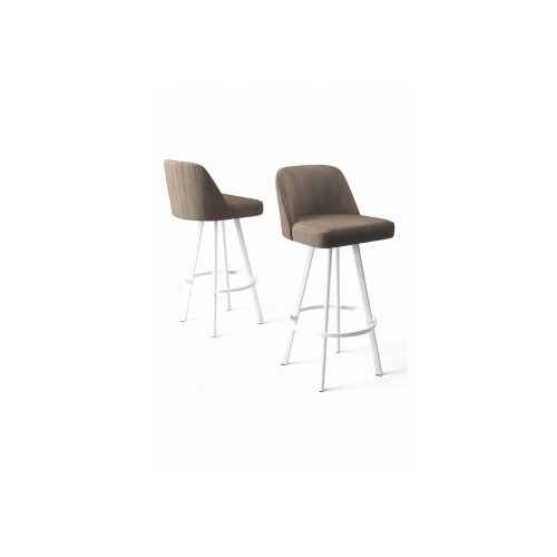 Hanah home set barskih stolica (6 komada) atex cappuccino white Slike