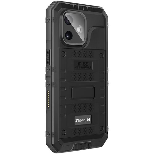 AVIZAR Vodoodporni ovitek za iPhone 16 IP68, odporen na udarce, ojačani robovi, Črna, (5000189479) Cene