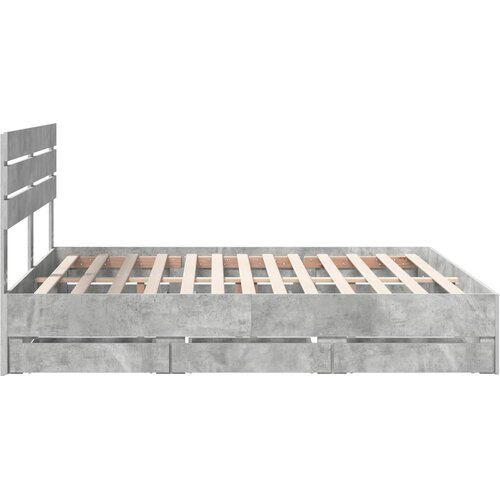  Krevetna konstrukcija s ladicama Betonski sivi 180 x 200 cm Siva 206 x 183 x 100 cm Slike