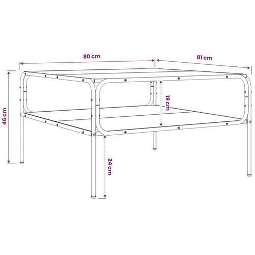  Bocni stol Hrast artisan 100 x 50 x 46 cm Konstruirano drvo - Hrast artisan 51 x 50 x 45 cm Slike