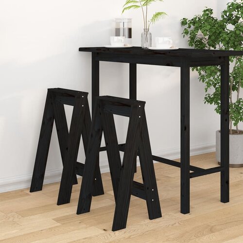 vidaXL Stolci 2 kom crni 40 x 40 x 75 cm od masivne borovine Cijene