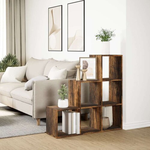 VidaXL Pregrada / regal za knjige 3 razina hrast 99x29x99 cm drveni Slike
