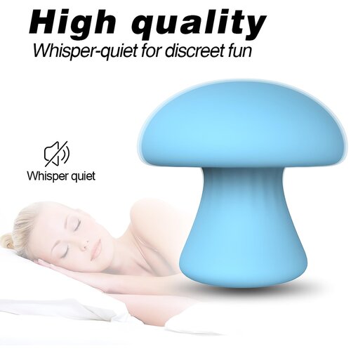 Sex HD Mushroom - masažna naprava za obraz z možnostjo polnjenja (modra) Slike