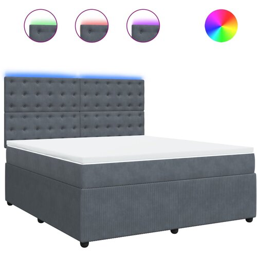 Maison Chic Box spring postelja - Vzmetna postelja z vzmetnico temno siva 180x200 cm žamet SL10857, (21901717) Cene