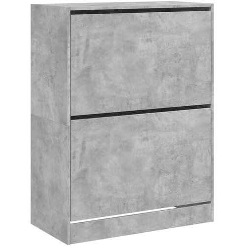 Maison Chic Omarice za obutev - Kopa za čevlje z 2 predaloma betonsko siva 80x42x108 cm, (21777301) Slike