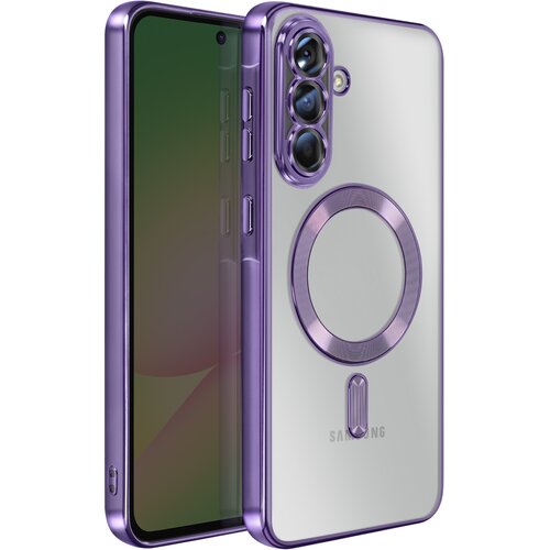 AVIZAR Ovitek za Galaxy A56, združljiv z MagSafe, s kromiranim robom, Vijolična, (5000190252) Cene