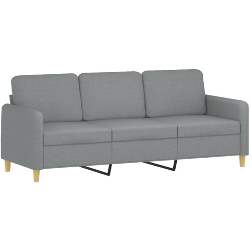  2-dijelni set sofa s jastucima svjetlosivi od tkanine Slike