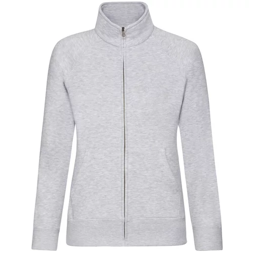 Fruit Of The Loom Grey women's sweatshirt with stand-up collar