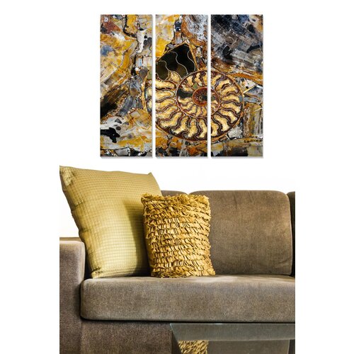 Wallity MDF1100560544 Multicolor Decorative MDF Painting (3 Pieces) Cene