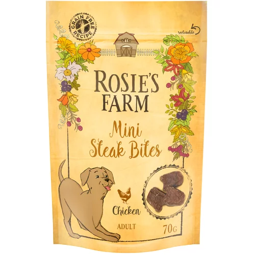 Rosie's Farm Snacks "Mini Steak Bites" piletina - 70 g