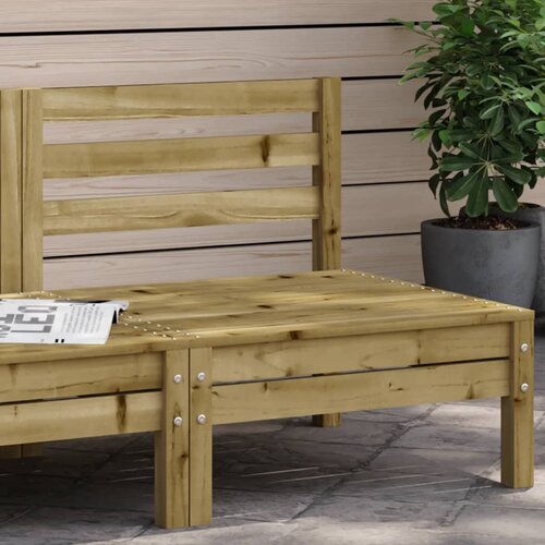 VidaXL Vrtna sofa bez naslona za ruke od impregnirane borovine Slike