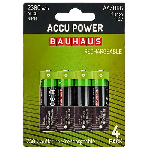 BAUHAUS Polnilne baterije HR6 (AA, 2.300 mAh, 4 kos) Cene