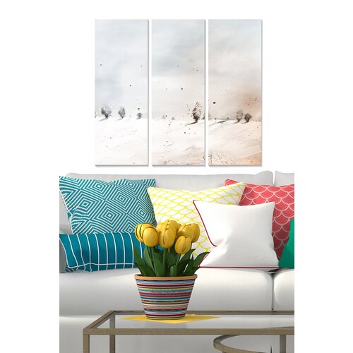 Wallity MDF1050880217 multicolor decorative mdf painting (3 pieces) Cene