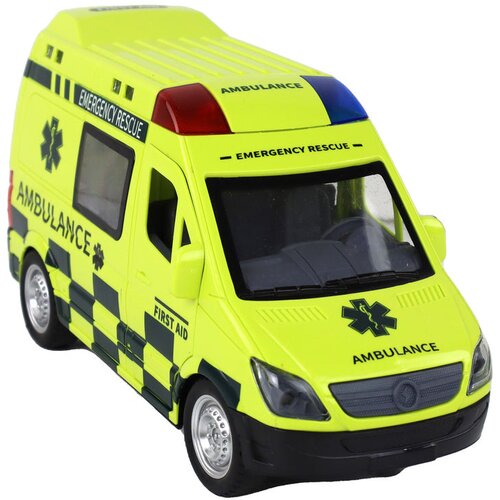  Remote Controlled Yellow Ambulance With Lights Slike